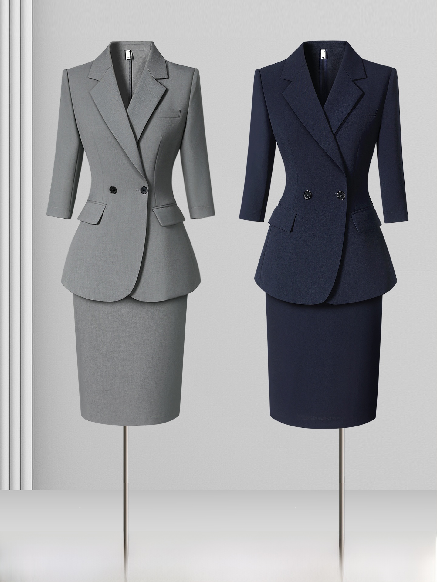 Formal Wear Jewelry For Women - Professional Thin Seven-Quarter Sleeve Suit Set