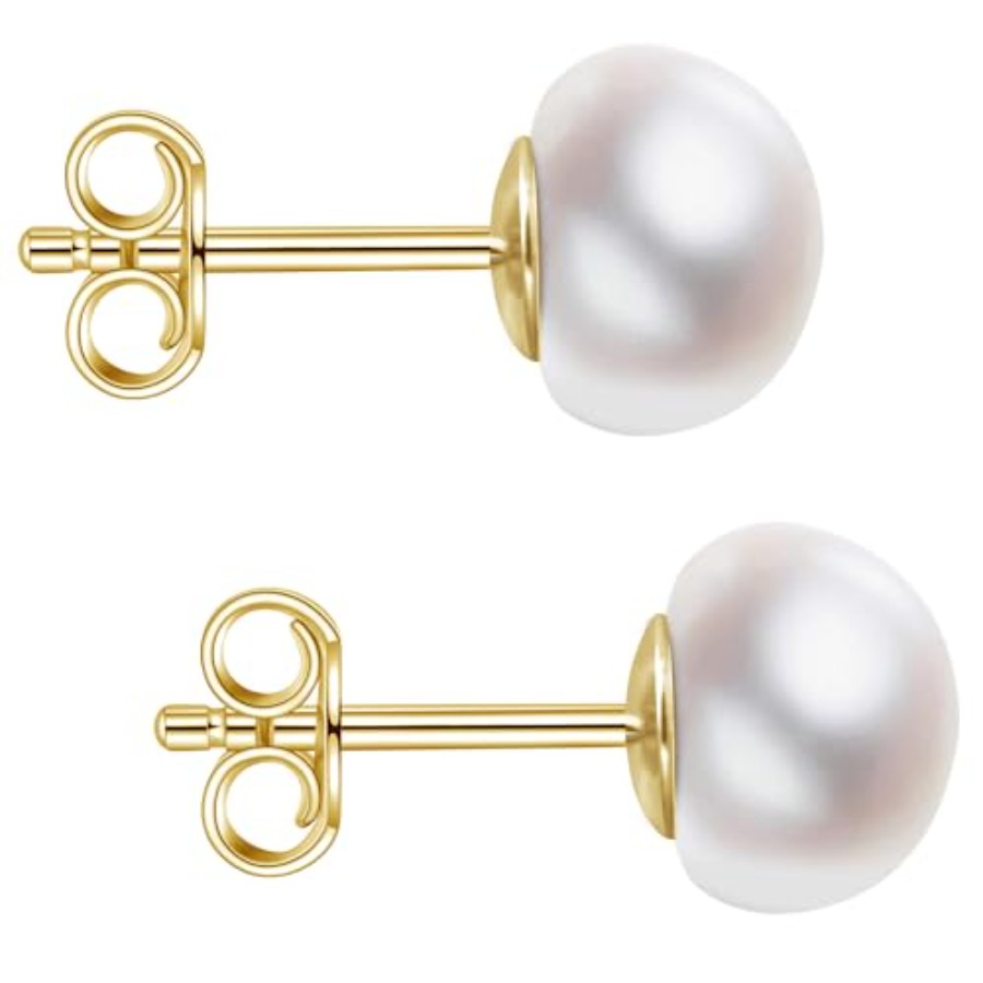 Pearl Earring Stud - Quality Assurance Handmade Pearl Earrings, Sterling