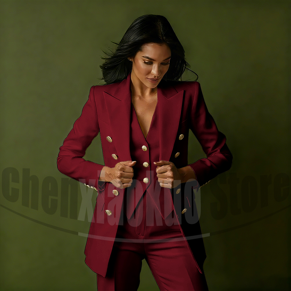 Women's Double Breasted Three  - Women Formal Wear Blazer Set recensie en prijs