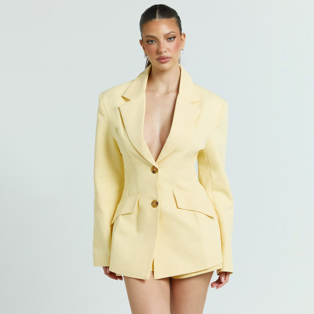 Light Yellow Women's 2Pic Suit - Yellow Formal Wear Women recensie en prijs