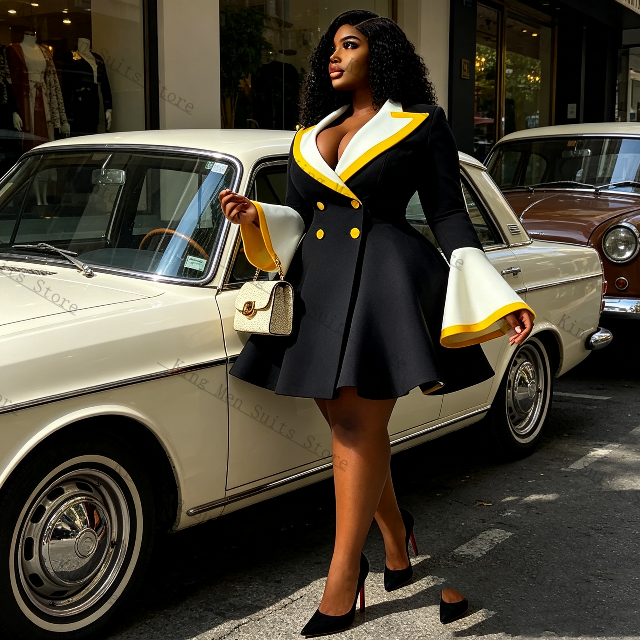 Spring Women Suit Skirt 1 Pcs  - Yellow Formal Wear Women recensie en prijs