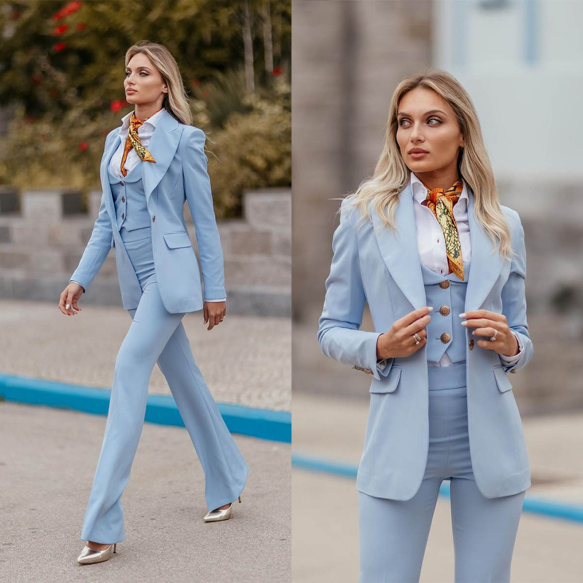 Women Formal Suits Sky Blue Pe - Women Formal Wear Tailor recensie en prijs