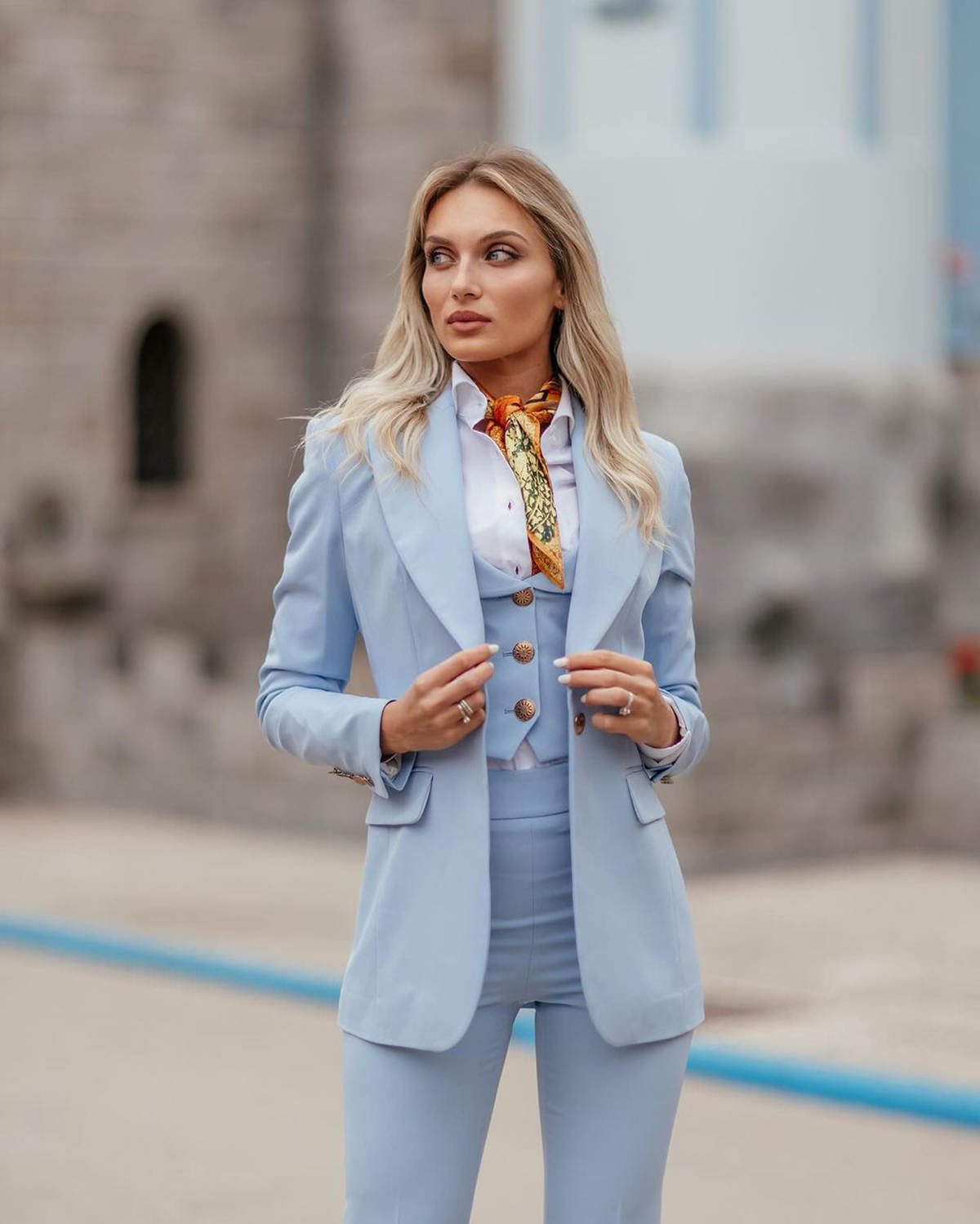 Women Formal Suits Sky Blue Pe - Women Formal Wear Tailor recensie en prijs