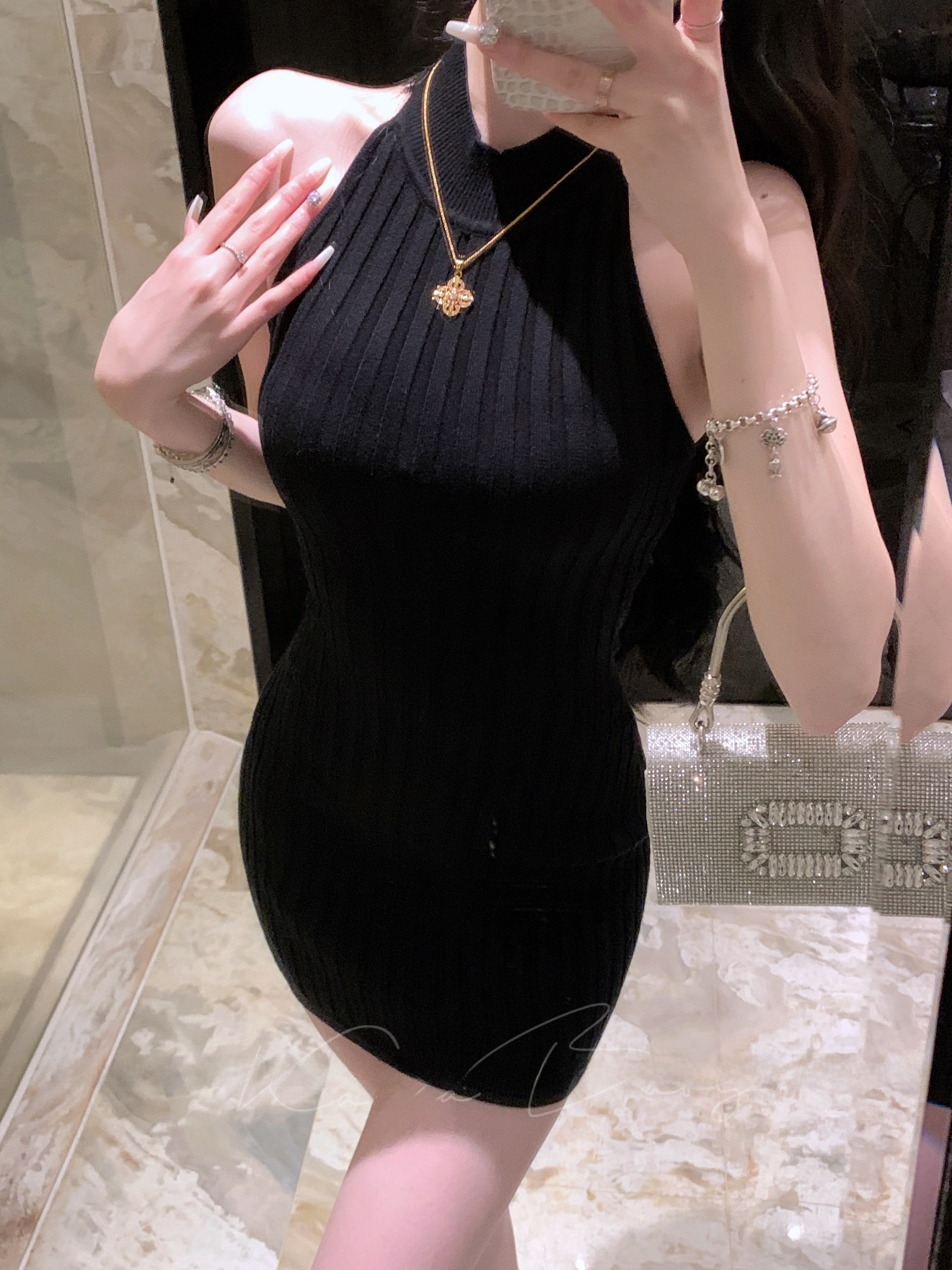 French Style Knitted Sexy Neck - Women Formal Wear With Skirt recensie en prijs
