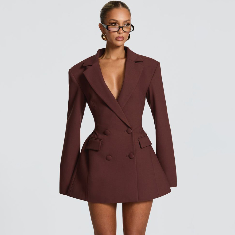 Elegant Women's Brown Flared B - Women Formal Wear With Skirt recensie en prijs