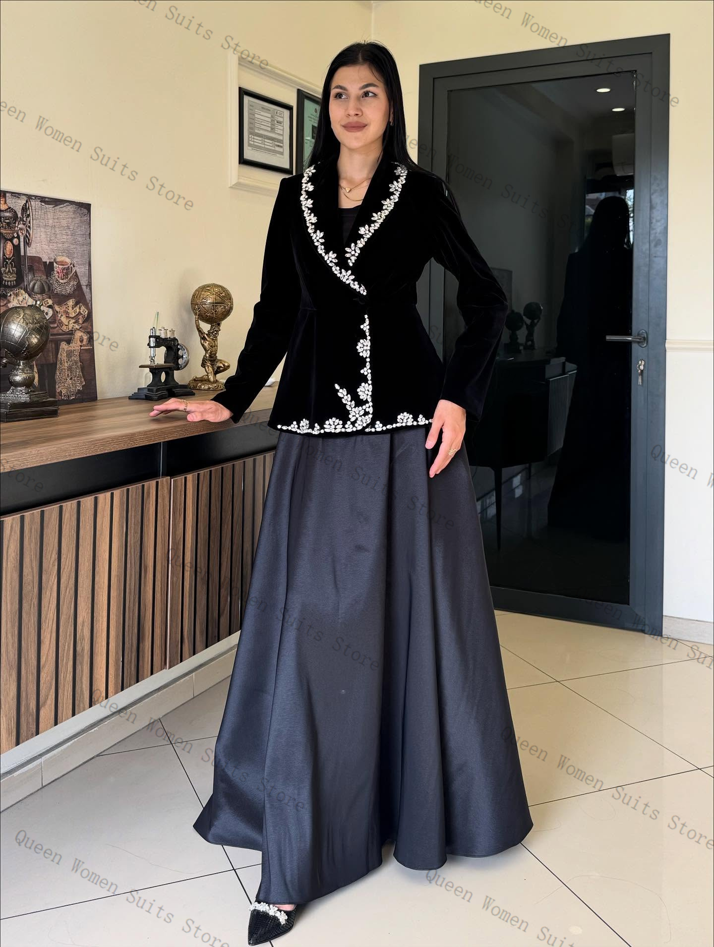 Velvet Women Suit Skirt Set 2  - Women Formal Wear With Skirt recensie en prijs
