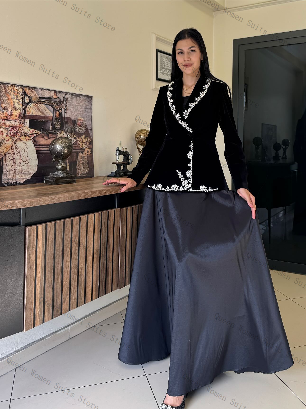Velvet Women Suit Skirt Set 2  - Women Formal Wear With Skirt recensie en prijs