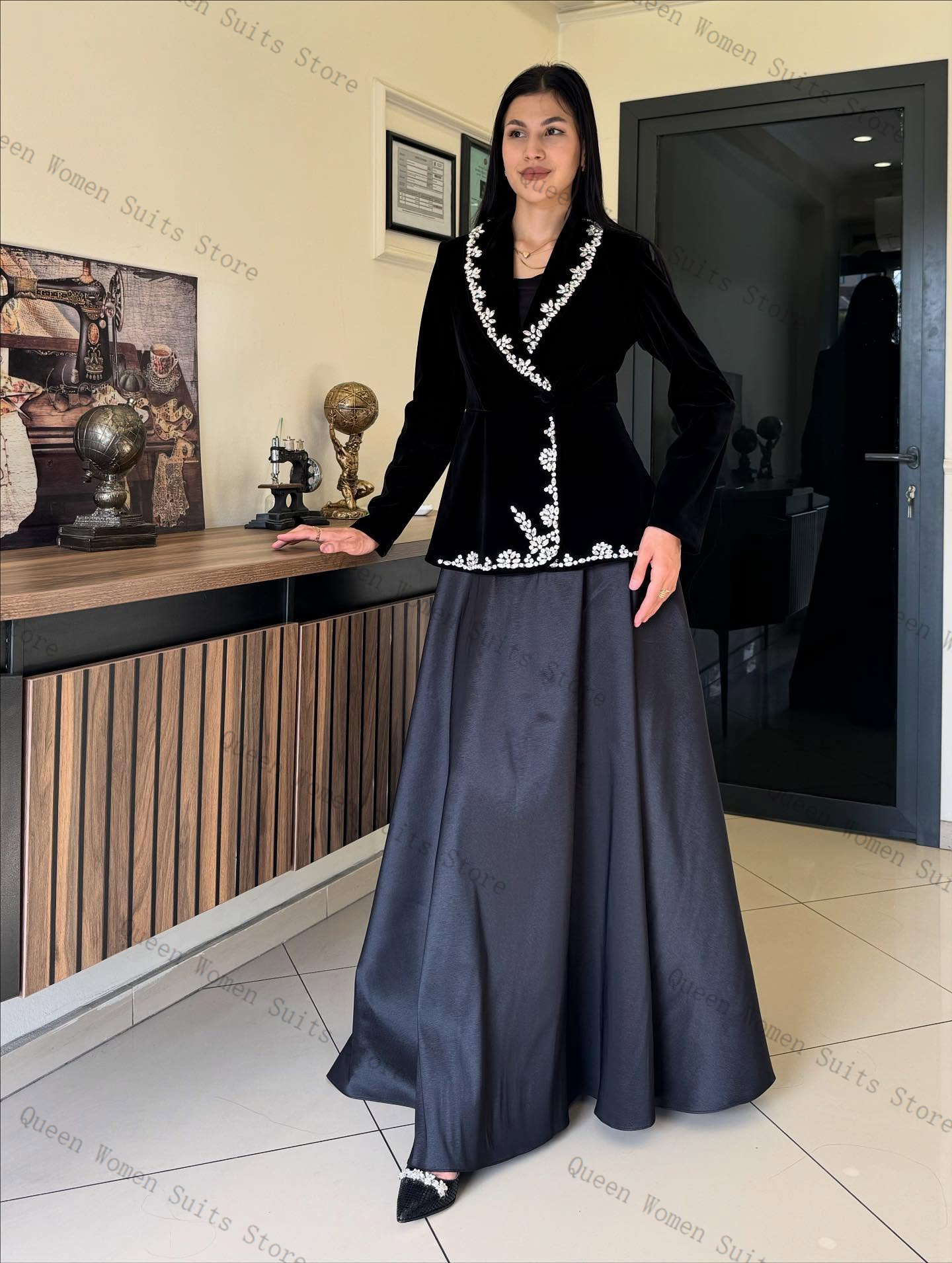 Velvet Women Suit Skirt Set 2  - Women Formal Wear With Skirt recensie en prijs