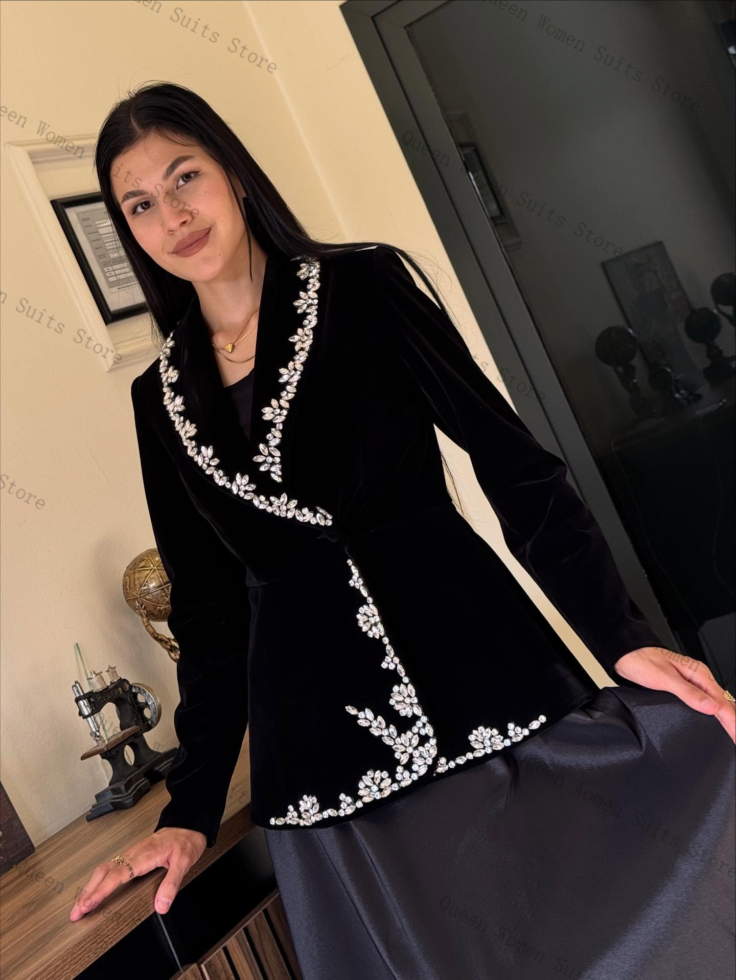 Velvet Women Suit Skirt Set 2  - Women Formal Wear With Skirt recensie en prijs