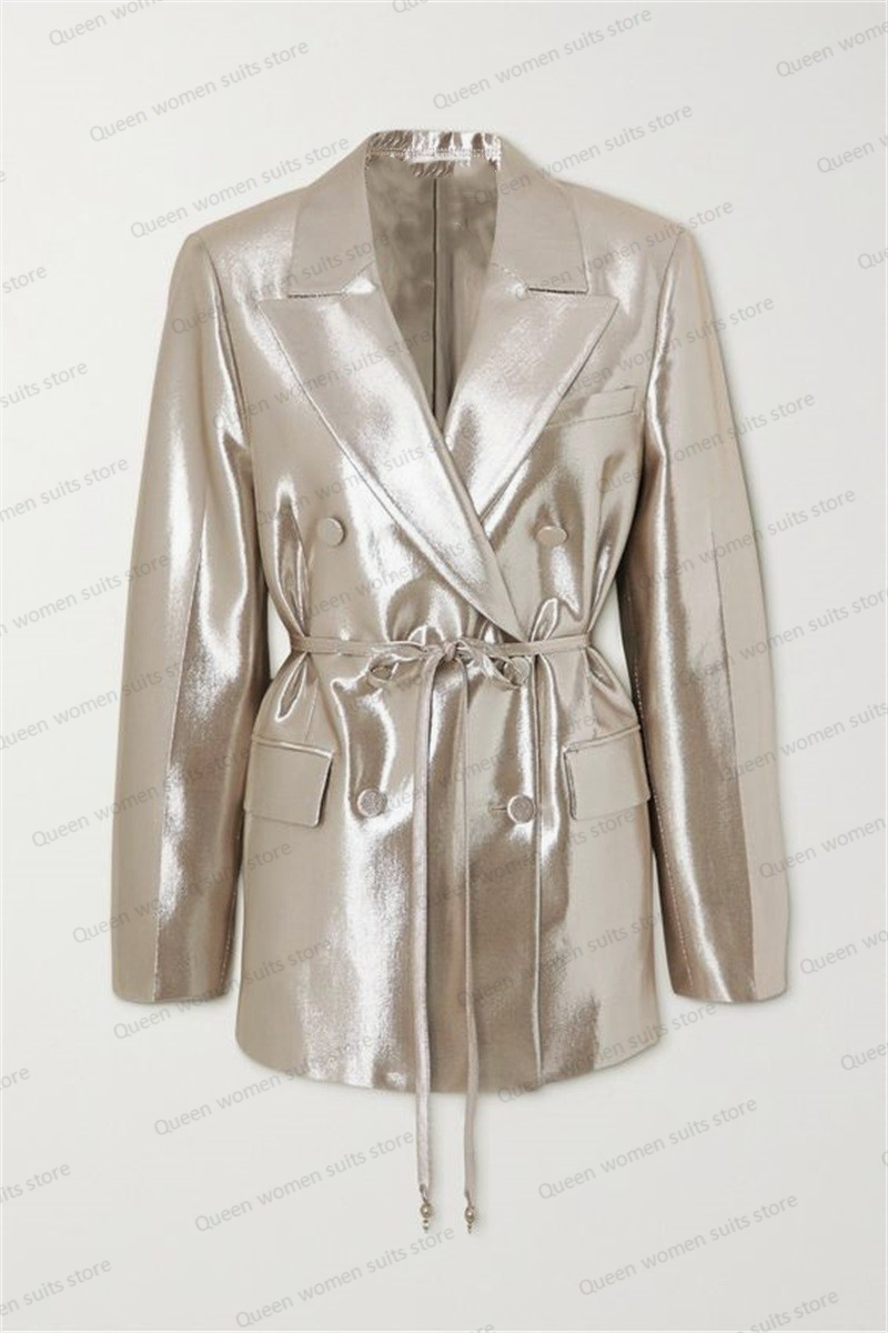 Shiny Satin Wedding Women Suit - Women Formal Wear Blazer Set recensie en prijs