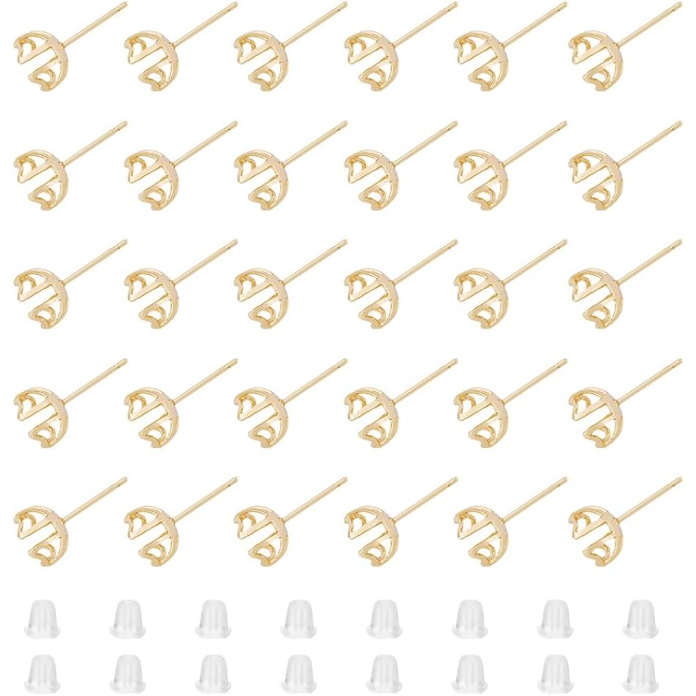 30Pcs Earring Mounting 4-Heart - Pearl Earring Stud recensie en prijs