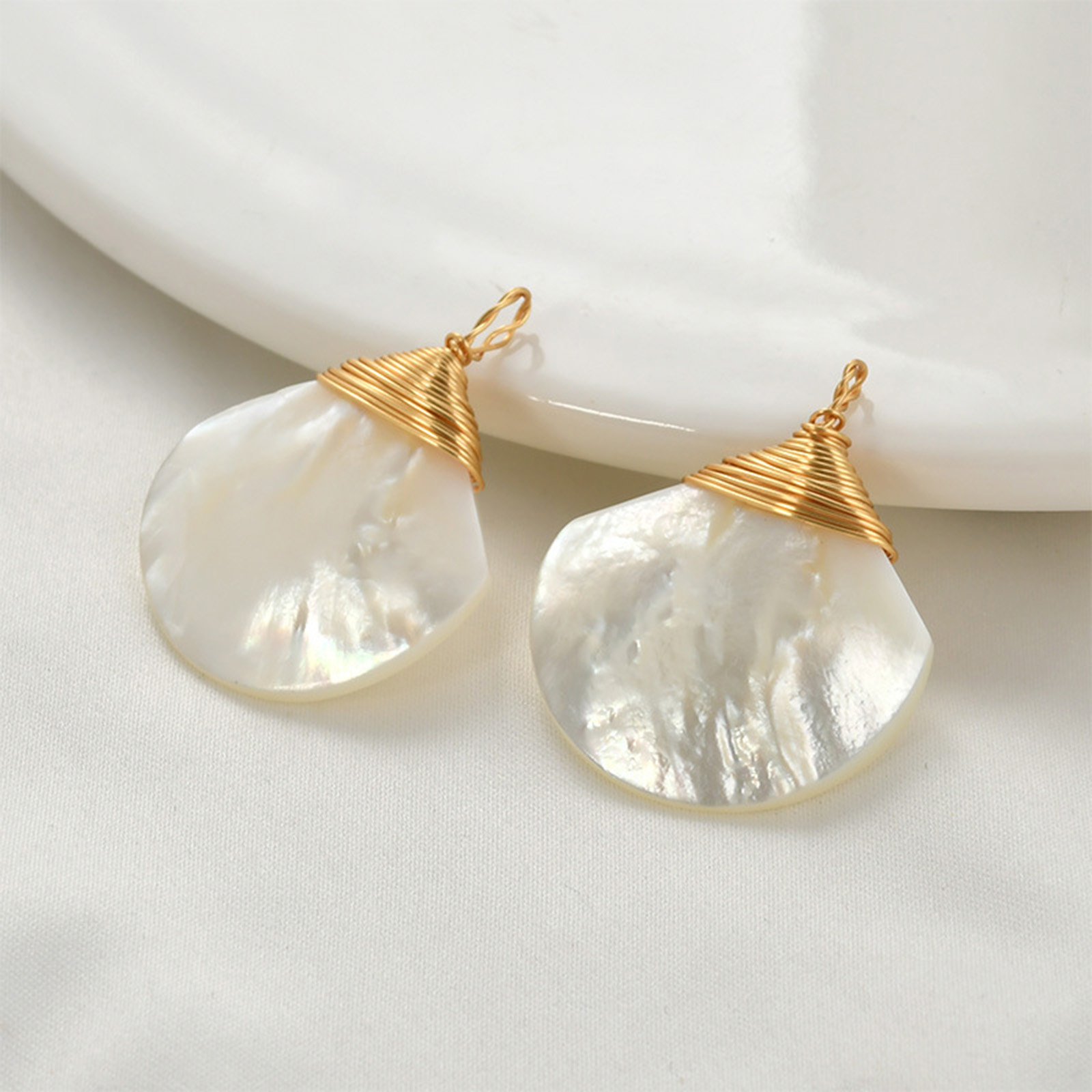 1pc Brass Charms Gold Color Wi - Pearl Earring Stud recensie en prijs