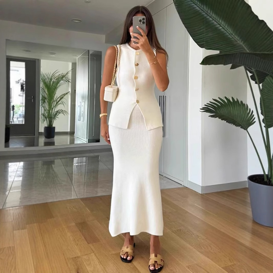 Round-neck Single-breasted Sle - Women Formal Wear With Skirt recensie en prijs