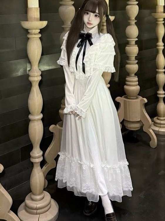 Japanese Short Sleeve Bow Lace - Women Formal Wear With Skirt recensie en prijs