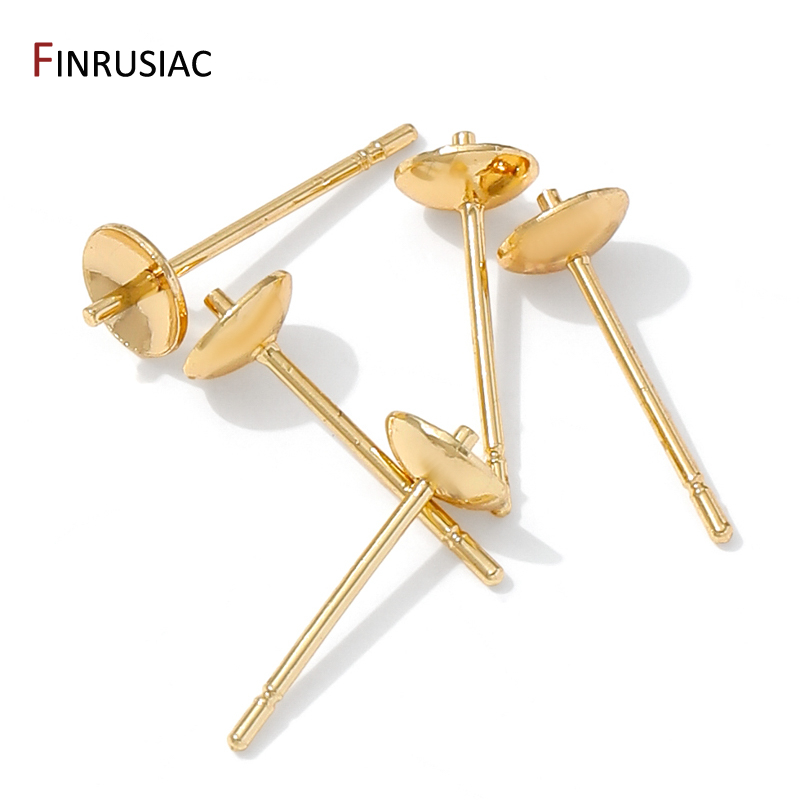 14K Gold Plated Brass Earring  - Pearl Earring Stud recensie en prijs