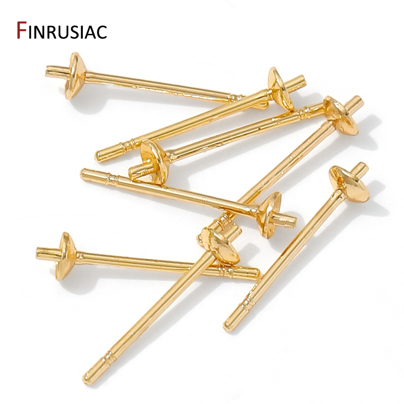 14K Gold Plated Brass Earring  - Pearl Earring Stud recensie en prijs