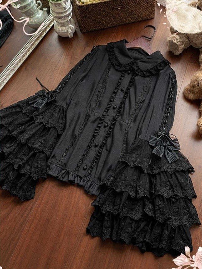 Sweet Lolita Blouse Lace Trim  - Women Formal Blouses For Evening Wear recensie en prijs
