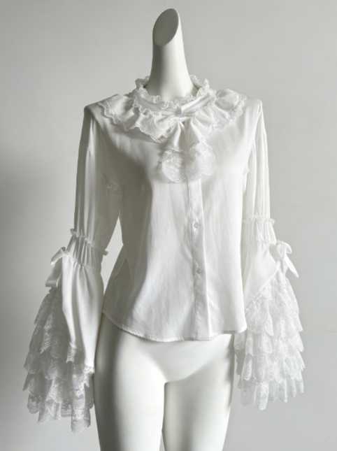 Kawaii Lolita Blouse Pearl But - Women Formal Blouses For Evening Wear recensie en prijs