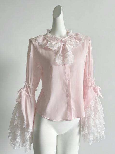 Kawaii Lolita Blouse Pearl But - Women Formal Blouses For Evening Wear recensie en prijs