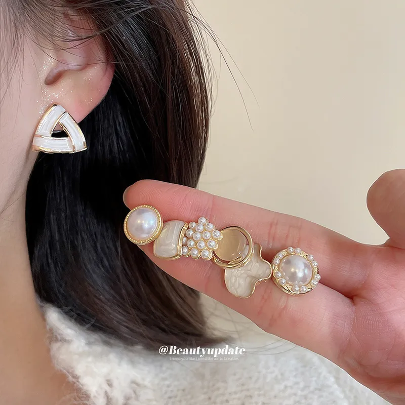 2026 Silver Needle Dripping Oi - Pearl Earring Stud recensie en prijs