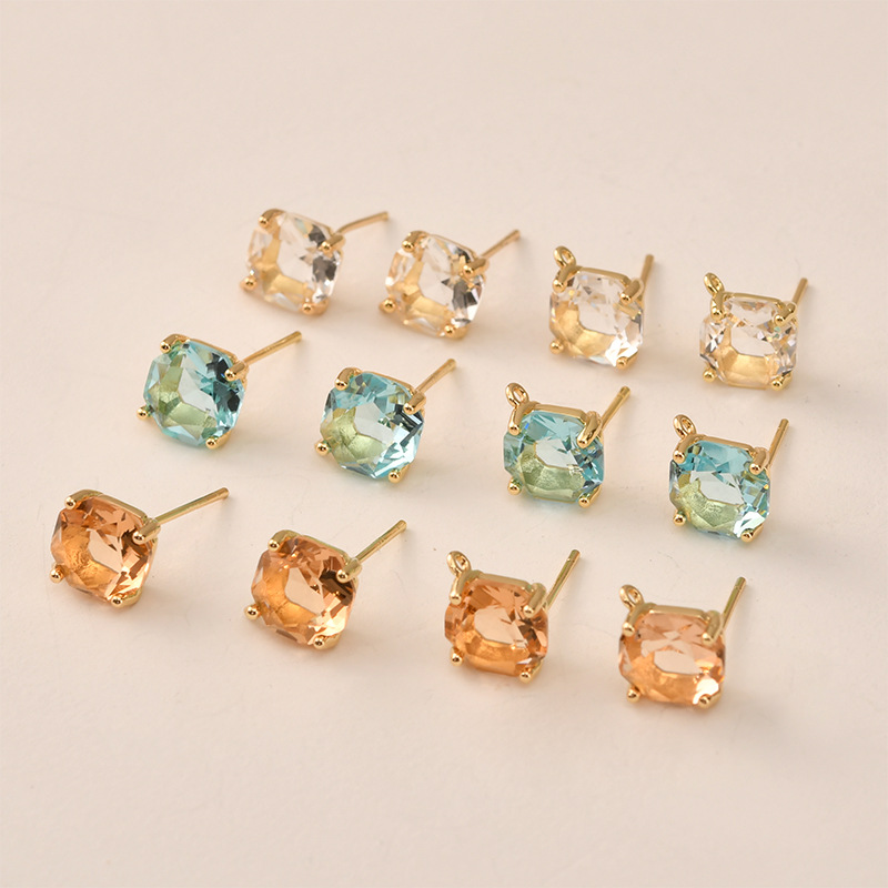 10pair Colors Faceted Square G - Pearl Earring Stud recensie en prijs