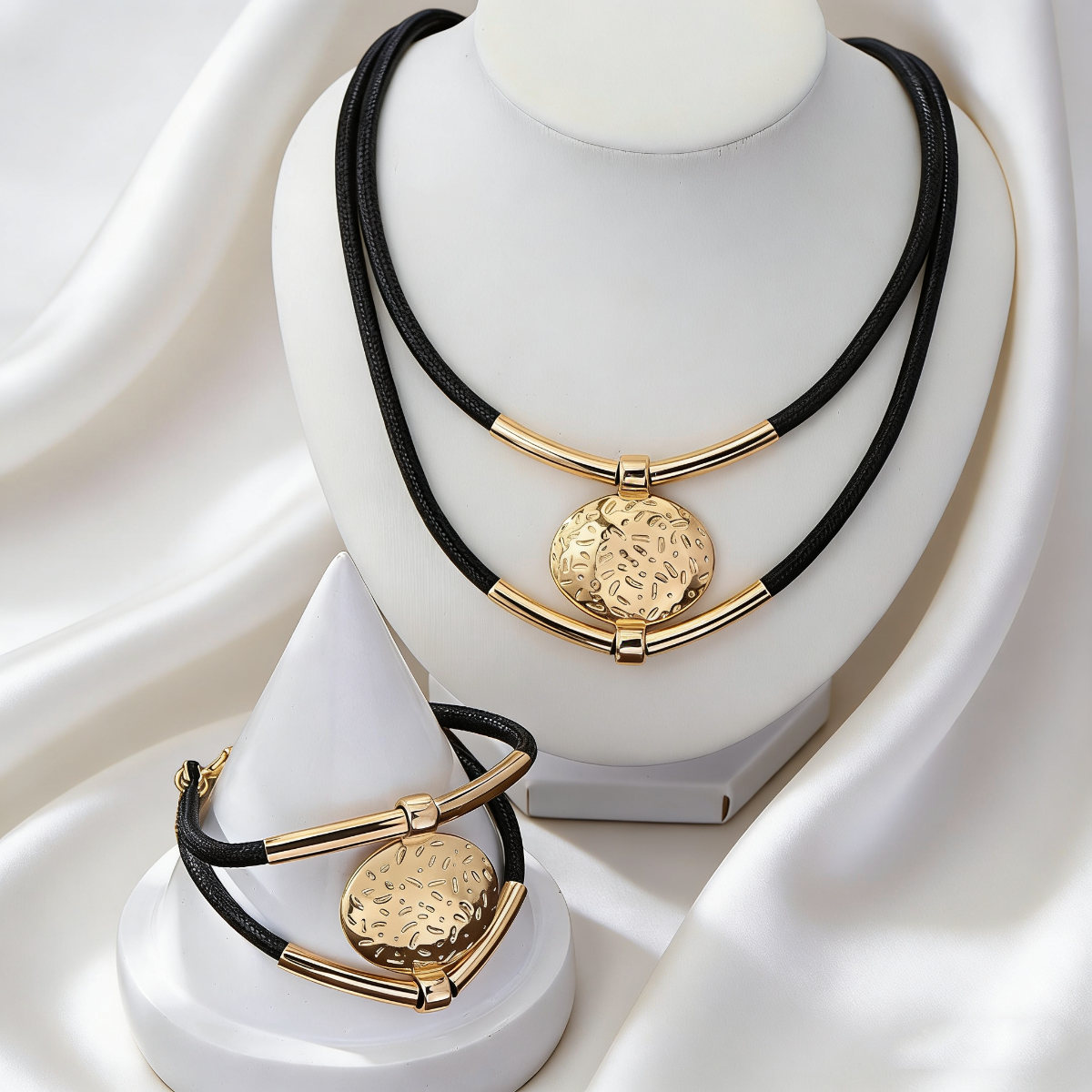 Elegant Oval Pendant Set Textu - Formal Wear Jewelry For Women recensie en prijs