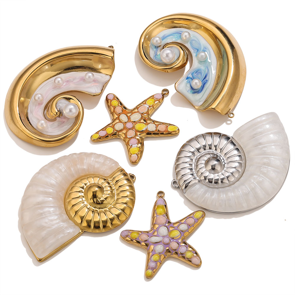 2PCS Pearl Conch Starfish Stai - Pearl Earring Stud recensie en prijs