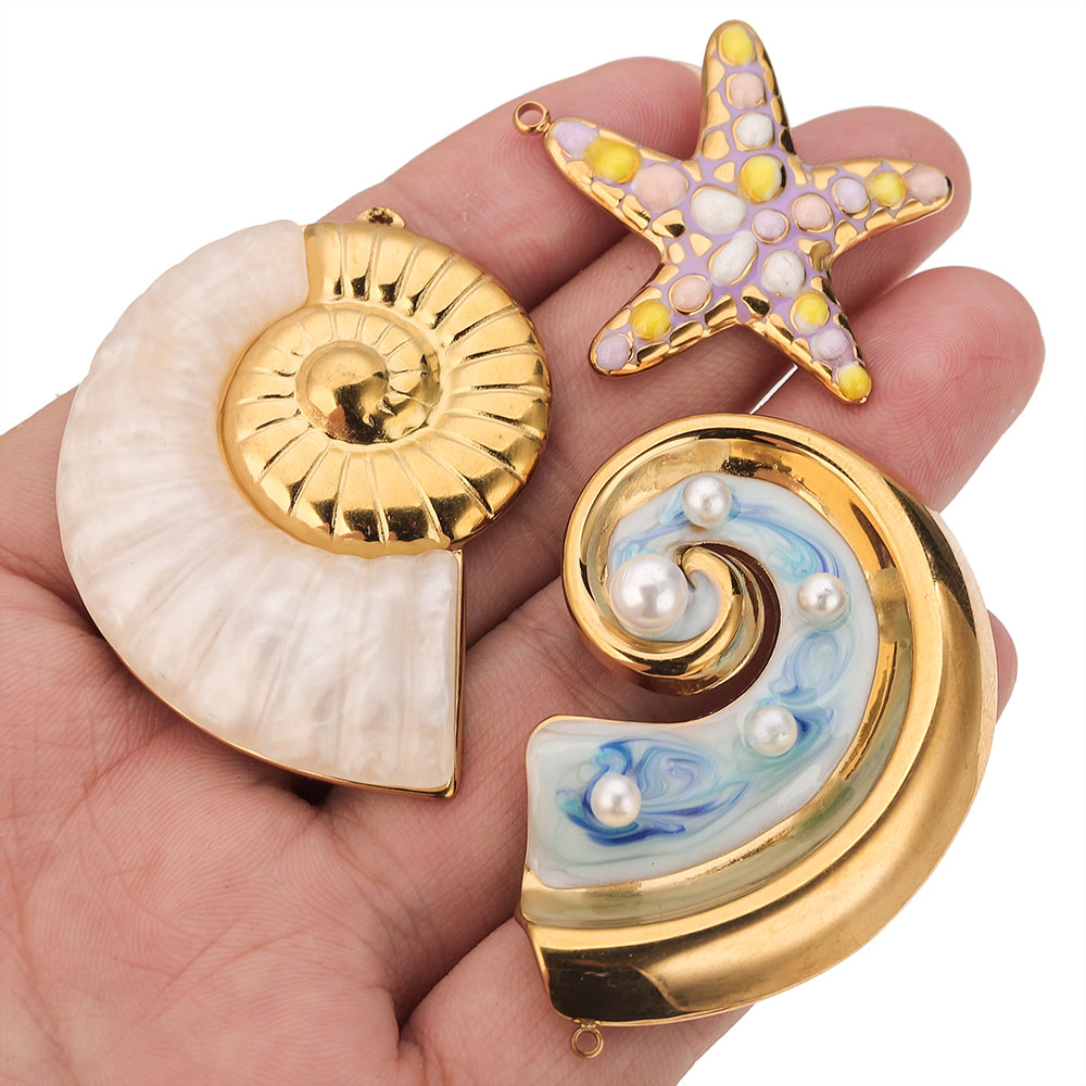 2PCS Pearl Conch Starfish Stai - Pearl Earring Stud recensie en prijs