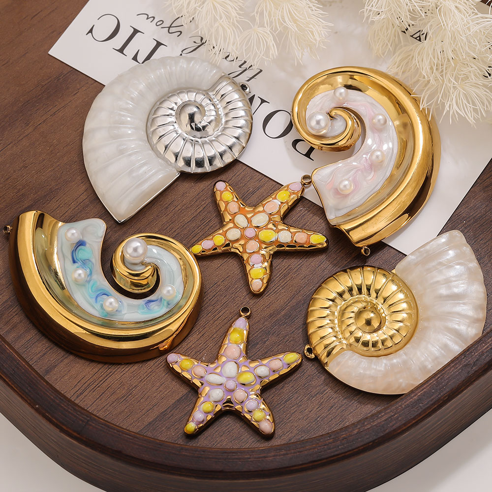 2PCS Pearl Conch Starfish Stai - Pearl Earring Stud recensie en prijs