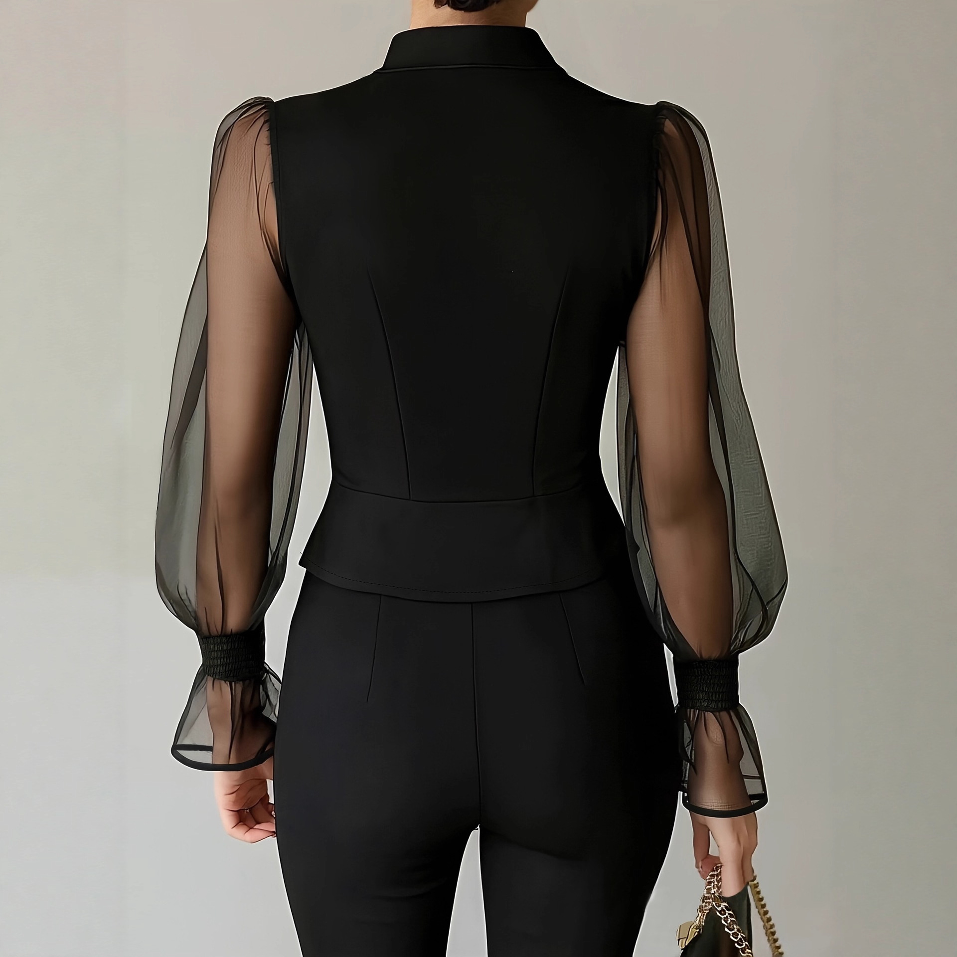 Elegant Puff Sleeve Blouse for - Women Formal Blouses For Evening Wear recensie en prijs