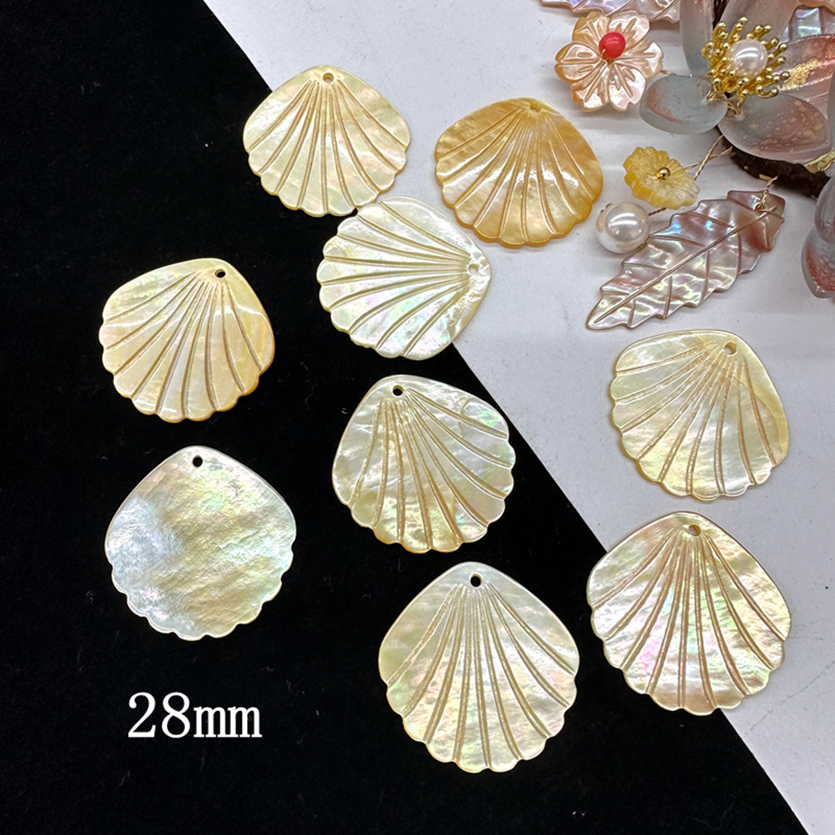 5Pcs Shell Beads With Hole Nat - Pearl Earring Stud recensie en prijs