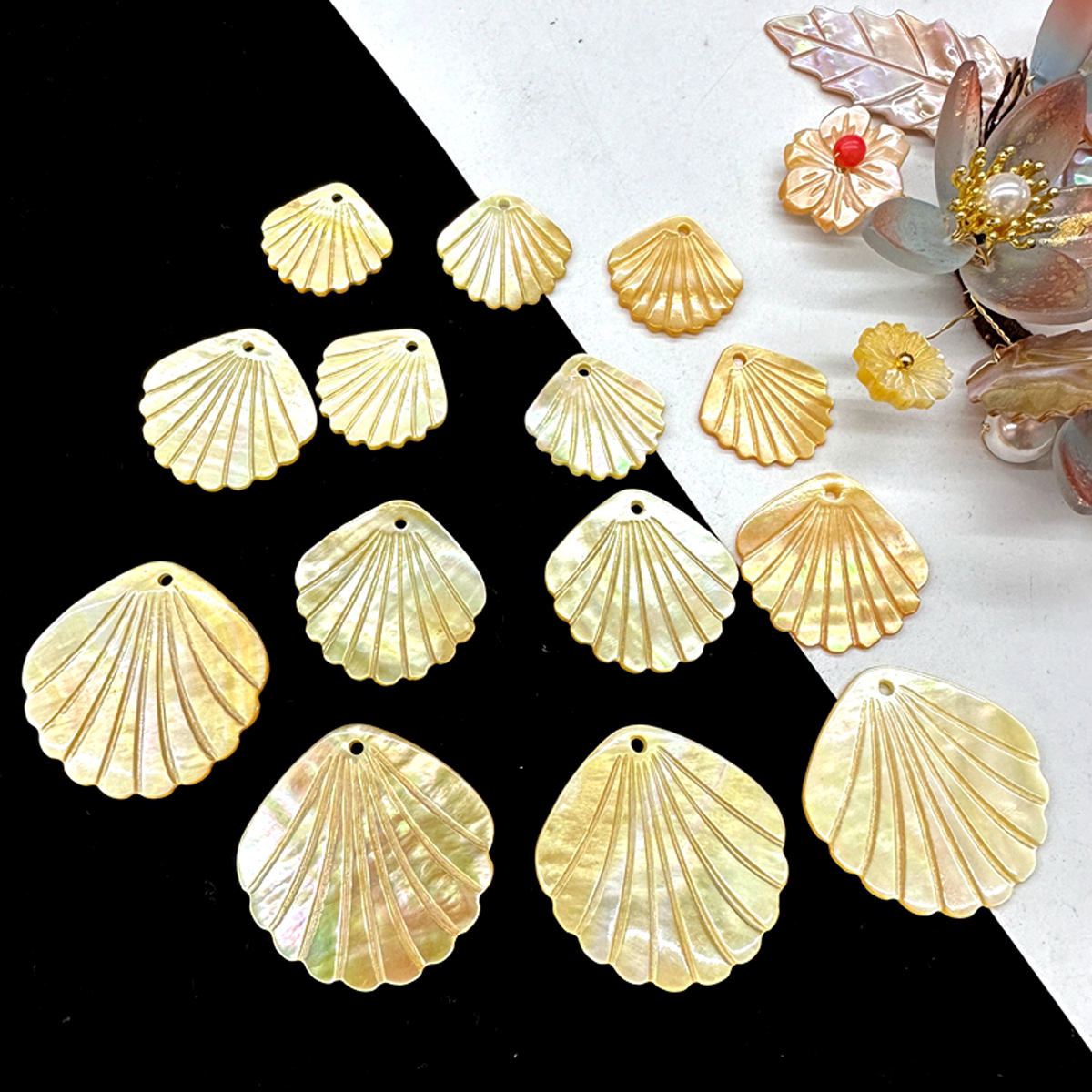 5Pcs Shell Beads With Hole Nat - Pearl Earring Stud recensie en prijs