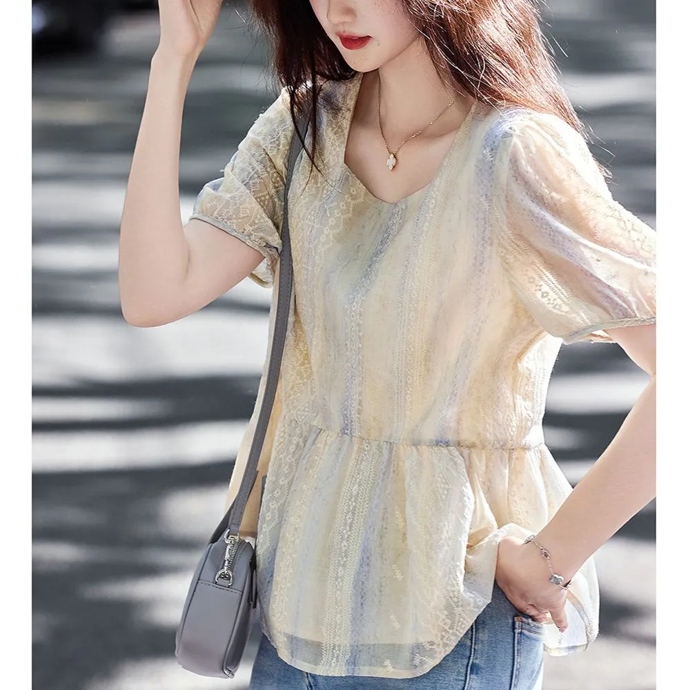 Women Korean Style Loose Puff  - Women Formal Blouses For Evening Wear recensie en prijs