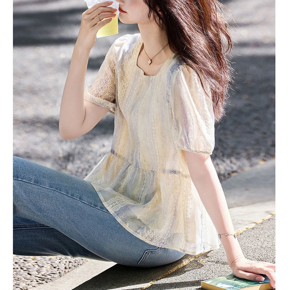 Women Korean Style Loose Puff  - Women Formal Blouses For Evening Wear recensie en prijs