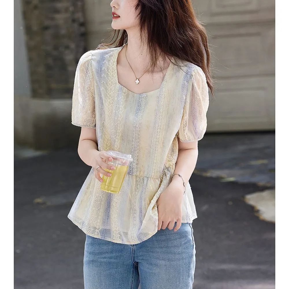Women Korean Style Loose Puff  - Women Formal Blouses For Evening Wear recensie en prijs