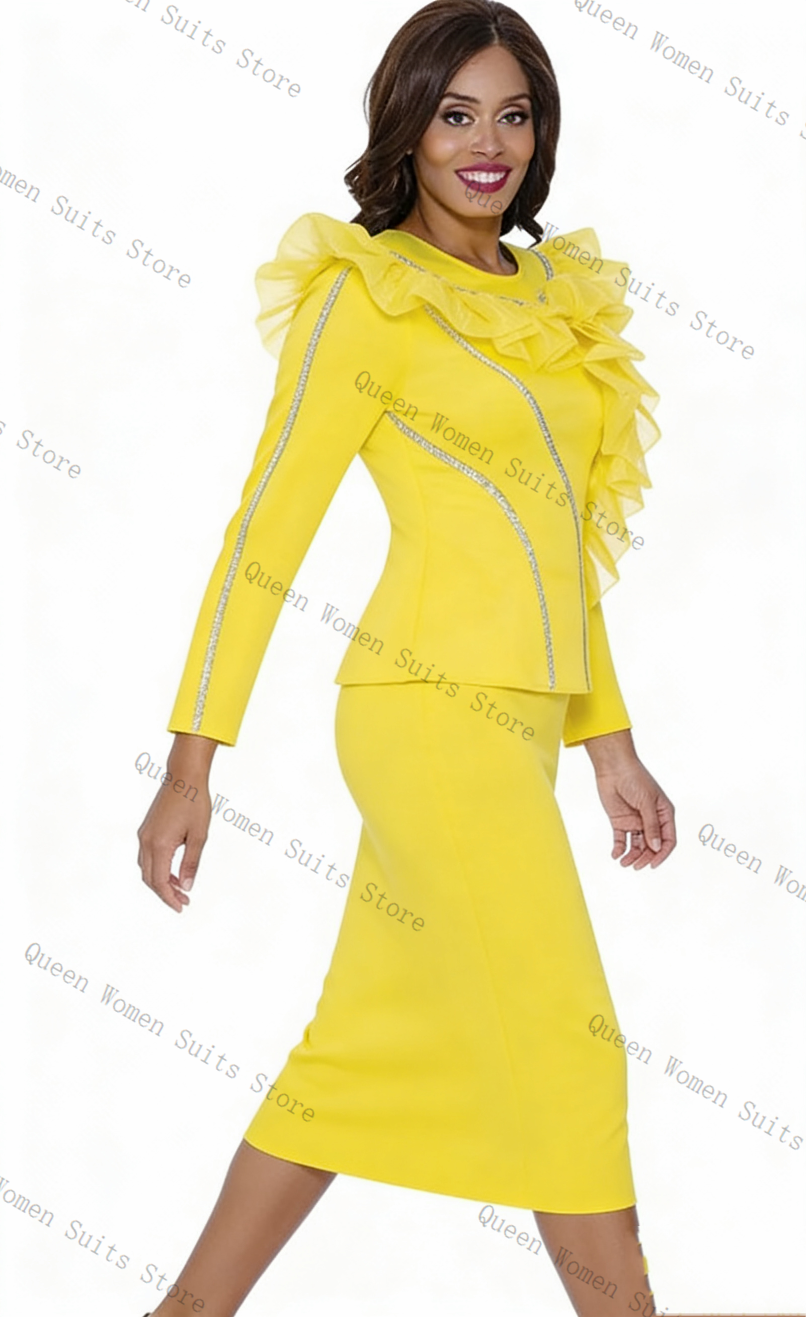 Crystals Yellow Women Suit Ski - Yellow Formal Wear Women recensie en prijs