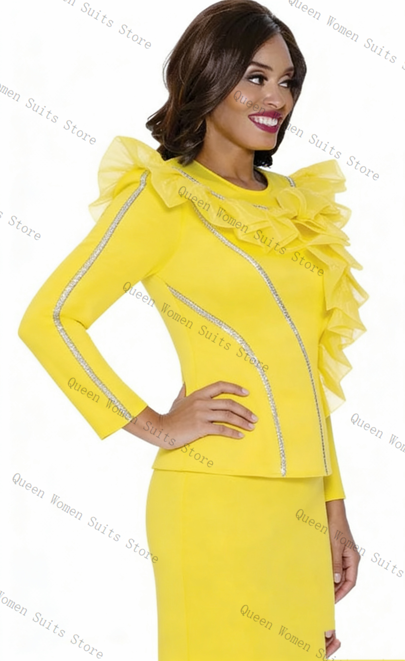 Crystals Yellow Women Suit Ski - Yellow Formal Wear Women recensie en prijs