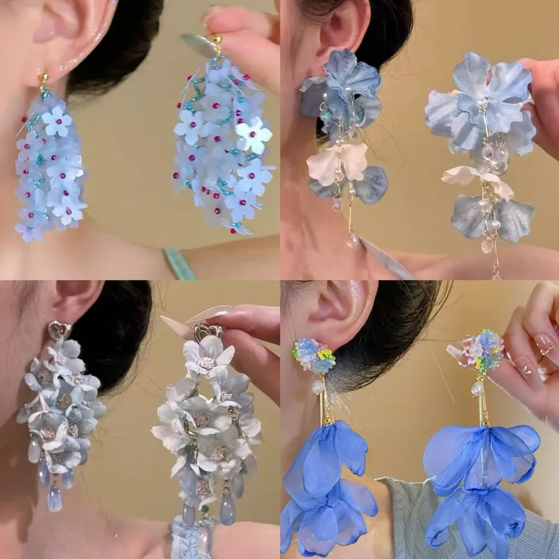 2026 Silver Needle Chiffon Flo - Pearl Earring Stud recensie en prijs