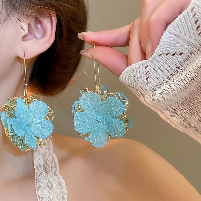 2026 Silver Needle Chiffon Flo - Pearl Earring Stud recensie en prijs