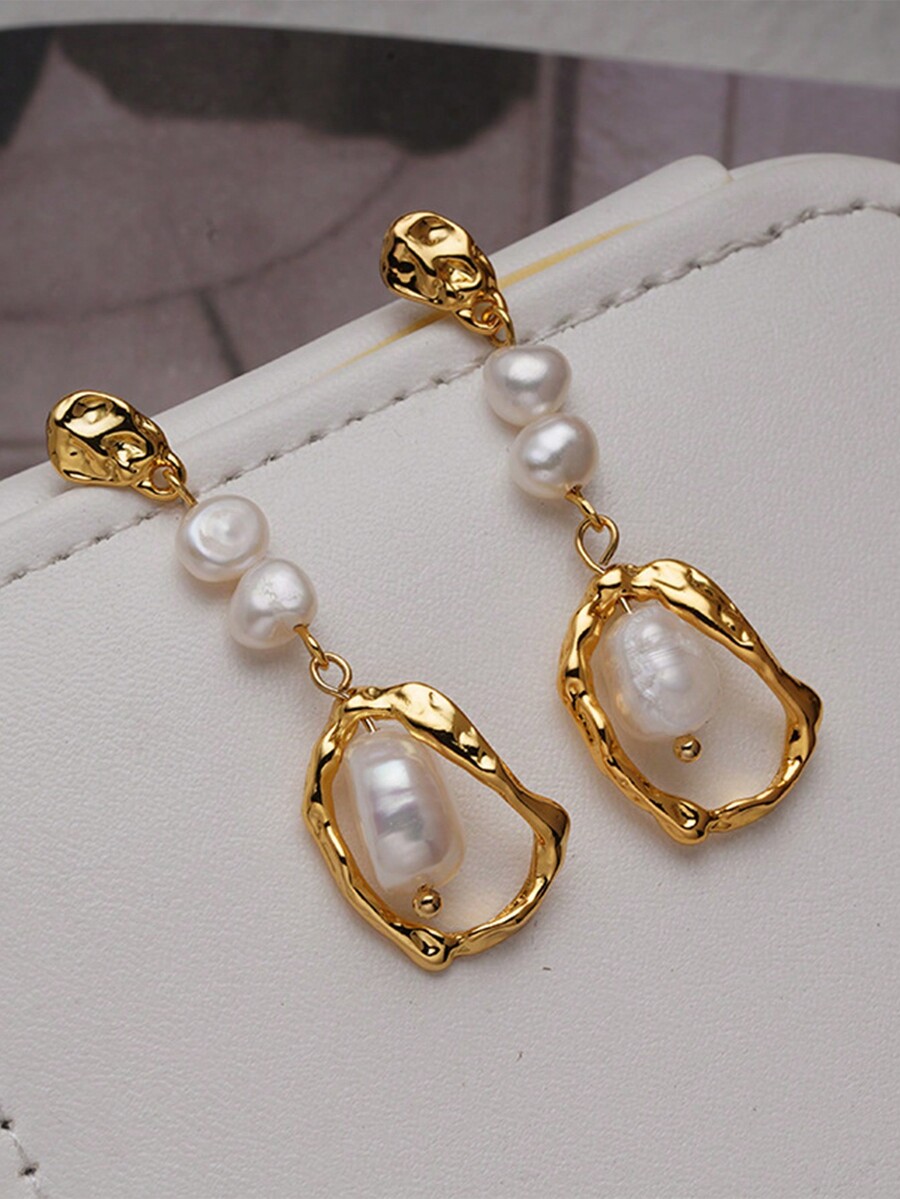 1pair Natural Pearl Earrings F - Pearl Earring Stud recensie en prijs