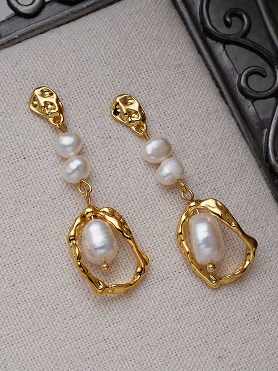 1pair Natural Pearl Earrings F - Pearl Earring Stud recensie en prijs
