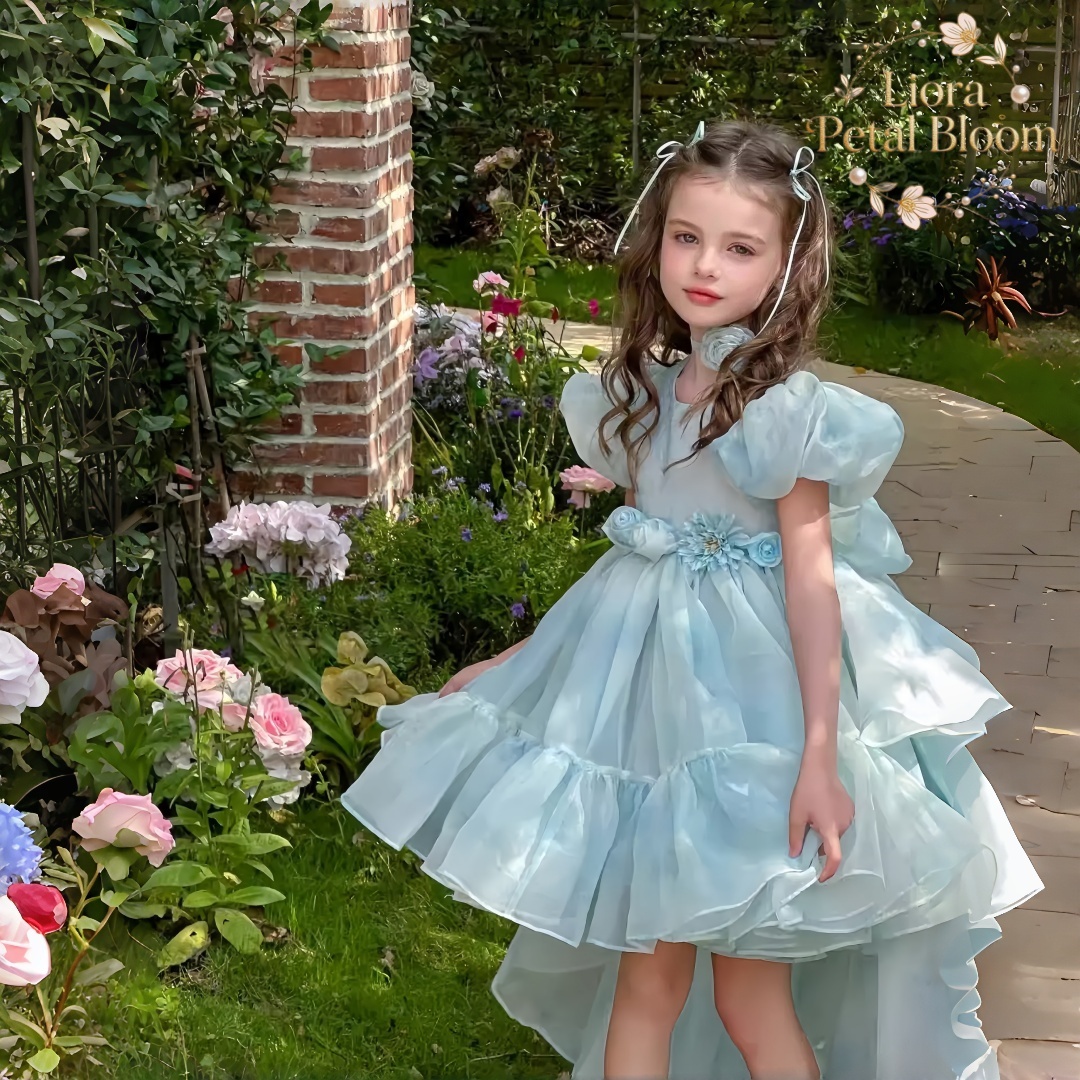 Blue Tulle Gown  Girls' Bow Pa - Women Formal Wear Dress recensie en prijs