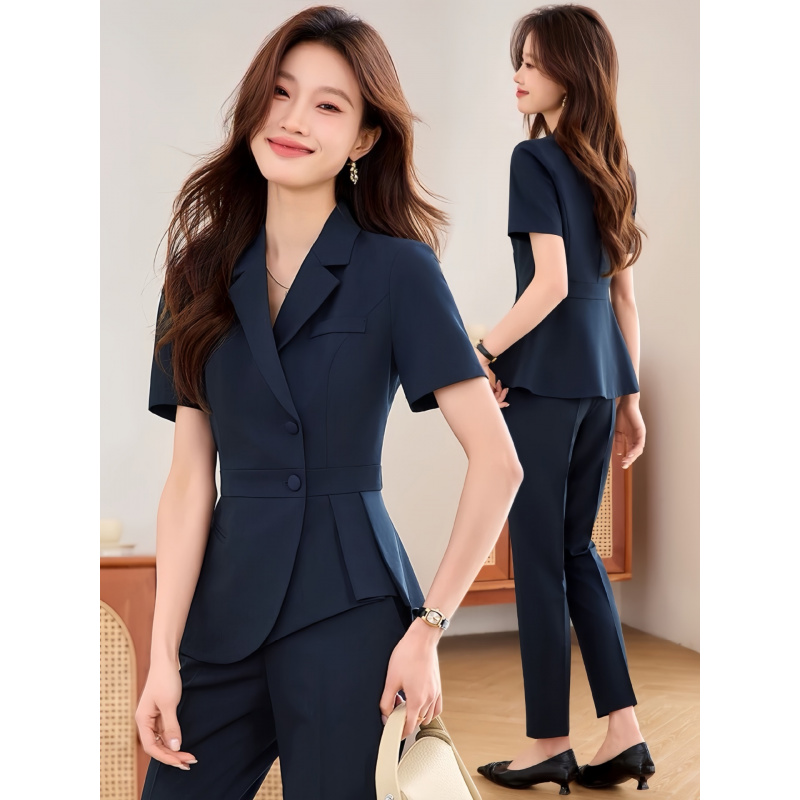 Navy blue women's thin profess - Women'S Formal Wear Pants Suit recensie en prijs